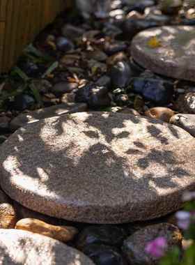 仿石磨铺路石户外花园装饰汀步石庭院草坪脚踏石园林景观造景摆件
