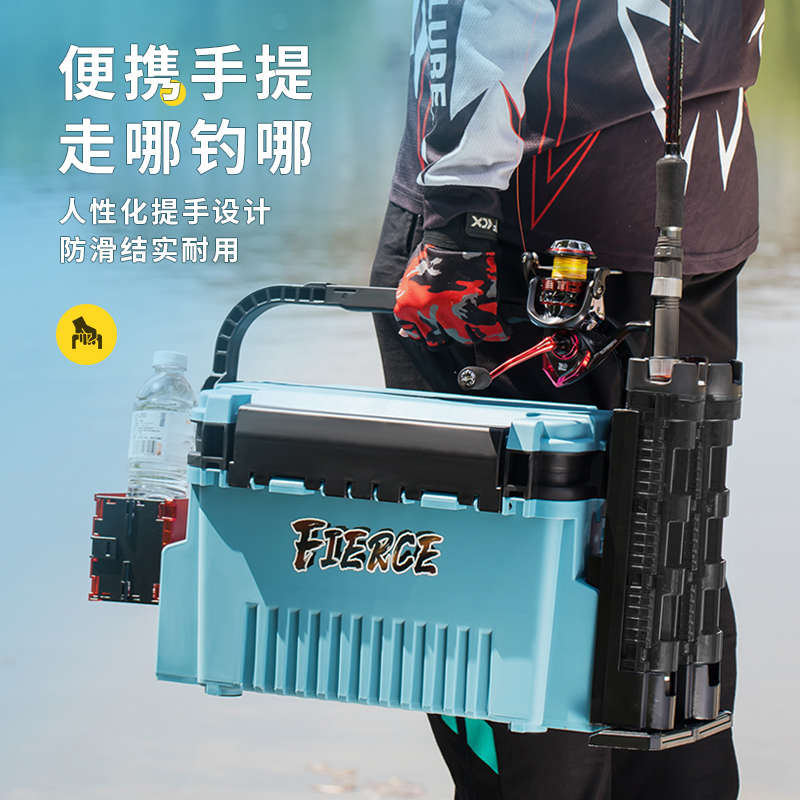 批发路亚箱多功能鱼箱双层竞技钓箱钓鱼箱全套钓鱼配件收纳箱可坐 - 图2