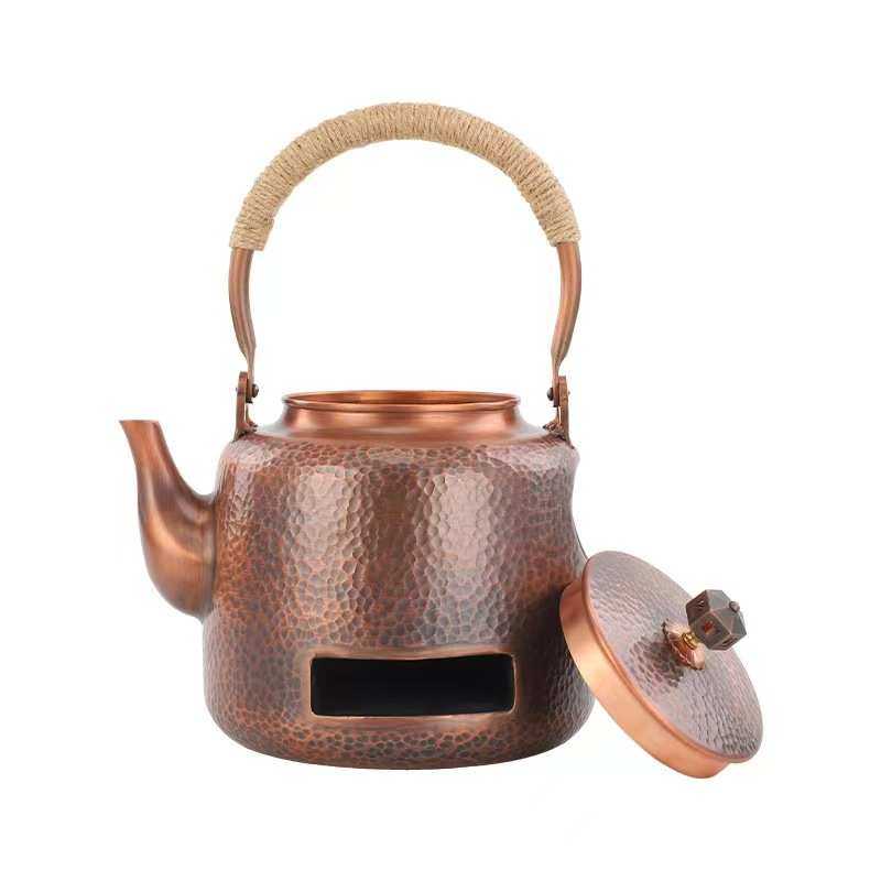 户外露营一体炭火捶打壶手工大容量休闲壶手工煮茶加厚紫铜多功能,淘宝优惠券,粉丝福利购,淘宝优惠卷