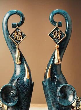 【热卖款】大象玄关摆件客厅电视酒柜家居装饰品房间开 业创意礼