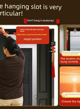 真五帝钱解床头朝西纯铜葫芦吉祥结黄绳朱砂小挂件传镇宅灯