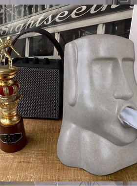 创意石像摆件客厅电视柜家居装饰品样板间玄关收纳纸巾盒乔迁礼品