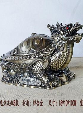 狮子王烟灰缸金属彩绘装饰摆件