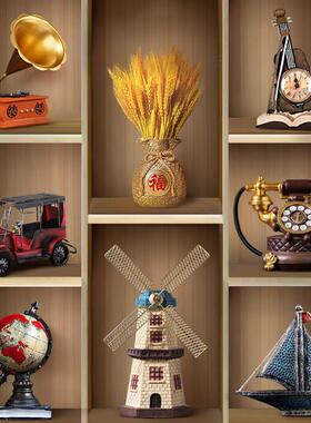 欧式创意覆古摆件超市美陈工艺礼品摆饰客厅酒柜办公室书架陈列装