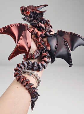 跨境新品打印恶魔飞龙3D模型摆件