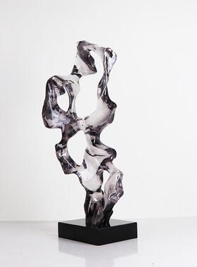 新中式玄雕摆件太湖石透明样树脂塑板房别墅酒店软装关艺术装MC-T