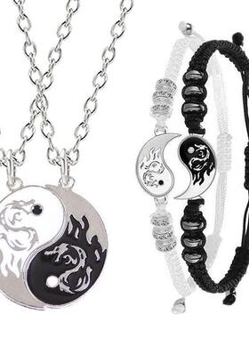 中国风复古时尚太极手链一