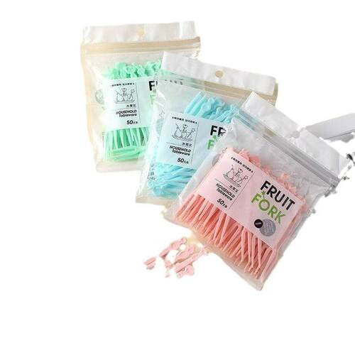 Fruit Fork Set, Disposable Plastic Two-Pronged Forks for Hom - 图3