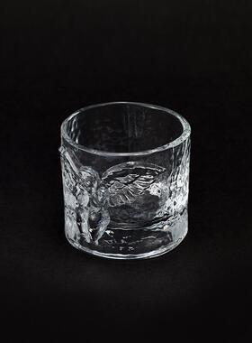 正品稀奇玻艺术男士威士忌使浮雕冷水洋天酒水璃杯生日礼子品盒装