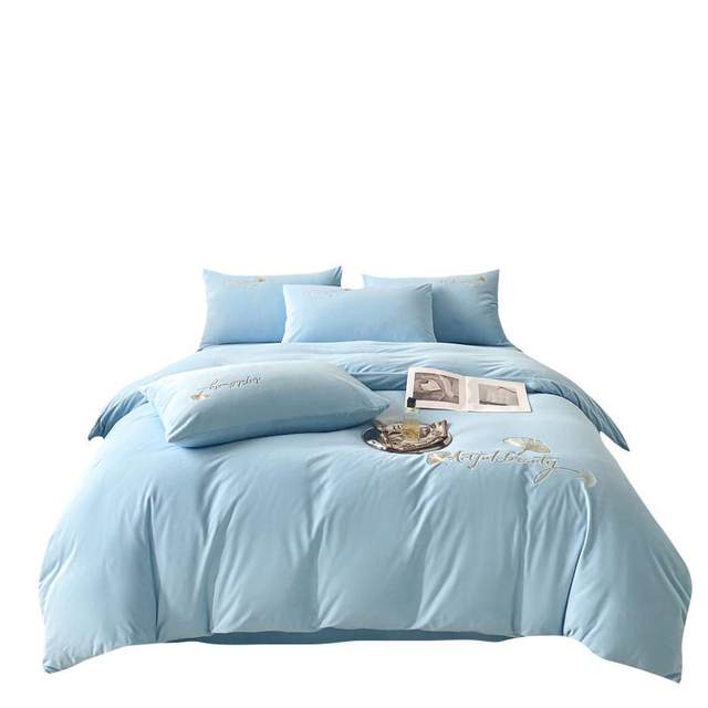 Thickened anti-static double-sided milk velvet four-piece quilt cover coral velvet sheet quilt cover flannel winter bedding