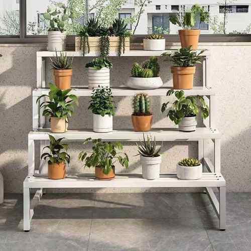 阳台花架花架子落地多层阶梯防水防锈庭院多肉室内外植物盆栽 - 图1