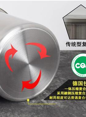 3.汤0不FY-FDTT钢水锈复底桶 商用加厚带盖厨具桶大汤锅油桶卤煮