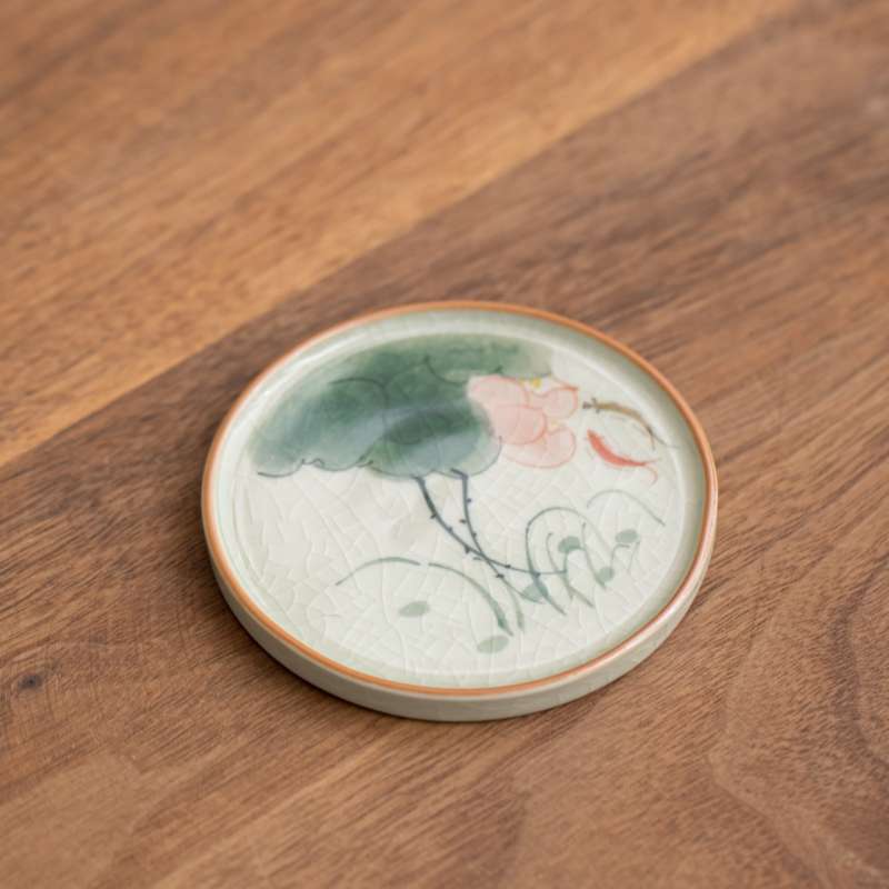 Hand-painted Ice Crack Ge Kiln Tea Set Accessories Tea Brewing Tool Cover Bowl Teapot Fair Cup Filtration Tea Cup Insulation Coaster