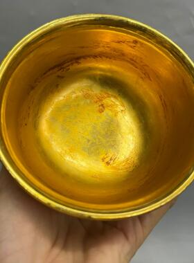 复古纯铜鎏金浮雕八碗20250721黄铜摆文件工艺创市集古品风仿古老