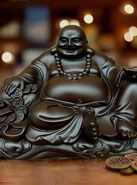 卧影大肚弥勒佛茶宠中式桌面茶宠招财工艺品摆饰笑佛弥勒佛佛像