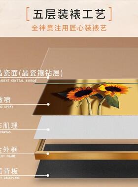 北欧艺术向日葵电表箱装饰画遮挡花卉配电箱电源电闸盒子总开关画