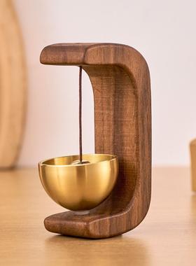 多巴胺胡桃木入户门风铃装饰摆件