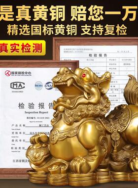 貔貅招财摆件客厅聚旺全铜公母一对皮丘家用店铺貔犰送礼送人开业