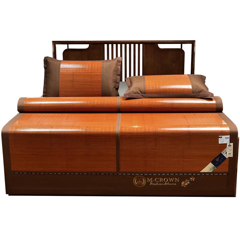 竹席凉席夏季学生宿舍单人冬夏两用草席夏天家用可折叠1.5米席子 - 图2