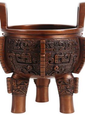 紫铜入己鼎办公室工艺品商务礼品鼎摆件开业礼品铜克鼎摆设