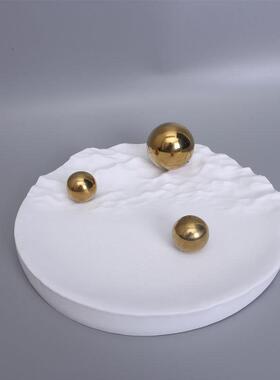 现样代约脂托盘收简纳圆形轻奢板间酒MC-TY-29店客厅树软装饰品样