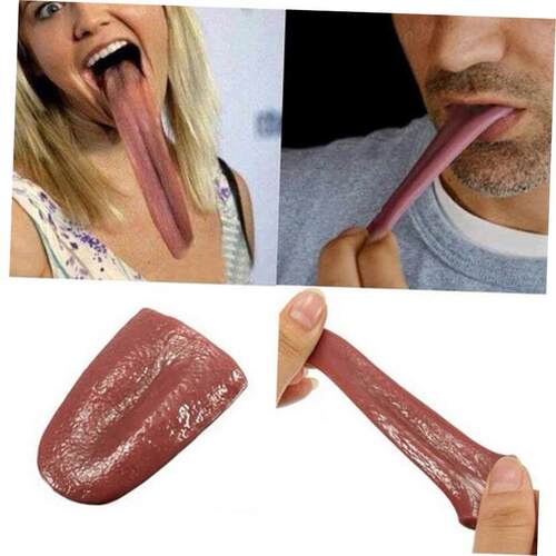 Halloween Harmless Realistic Fake Tongue Magic Trick Joke - 图1