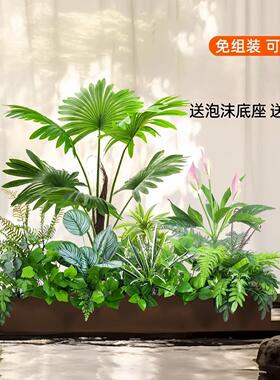 仿真绿植假花造景花槽花箱高级仿生植物阳台户外景观栅栏摆设装饰