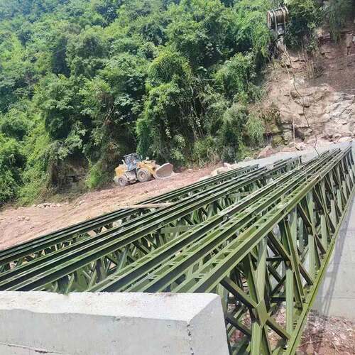 321型贝雷桥筑桥装01梁组式便桥支架载高载重钢栈桥钢建连接钢便 - 图0
