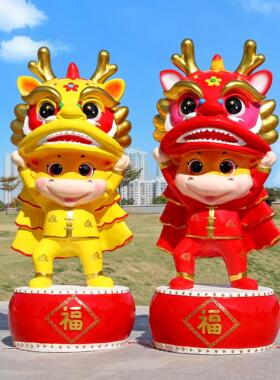 2026马年吉祥物雕塑商场店铺小区售楼部春节元旦打卡美陈装饰摆件