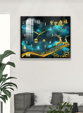 挂钟客厅家用电表箱装饰画钟表挂画创意时钟挂墙遮挡电闸开关墙画