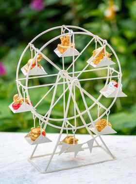 覆古铁摩天轮家居装饰创意儿童房窗口小人偶展示架