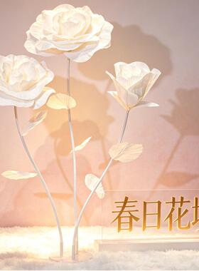 纸花玫瑰巨型仿真花商场橱窗美陈装饰婚礼婚庆落地路引摆件道具