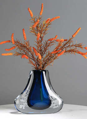 超气泡极客厅摆件琉璃饰品样板房电视柜花瓶简装厚餐桌可水培玄关