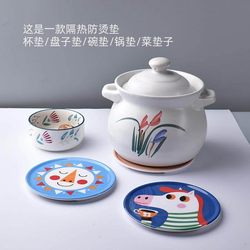 【品牌正品】密胺仿瓷隔热垫餐桌菜垫子卡通防水杯垫碗垫子家用防,淘宝优惠券,粉丝福利购,淘宝优惠卷