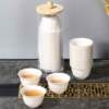 Rice husk disposable tea cup kung fu tea cup storage box desktop transparent cup holder tea set storage