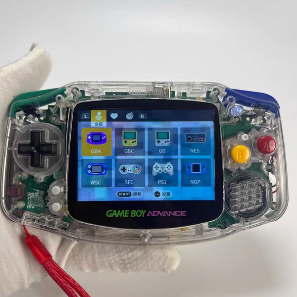 开源主板改装GBA游戏掌机SFC透明外壳兼容gba gbc sfc md模拟器 - 图0