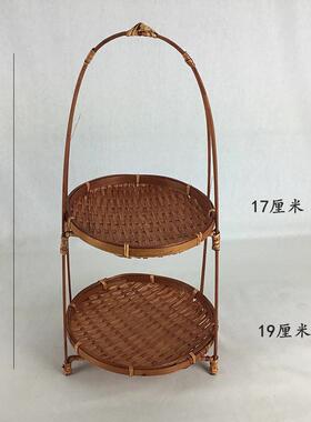 水果盘竹编收纳提篮竹篮家居竹雕