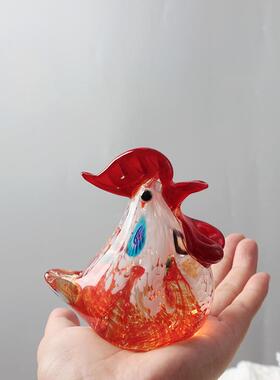 淄博琉璃咕咕鸡摆件入户玄关客厅家居桌面装饰高级感小众礼物摆设