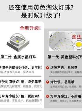 美甲光疗灯2026新款美甲灯升级水晶灯珠不黑手大功率烤灯美甲工具