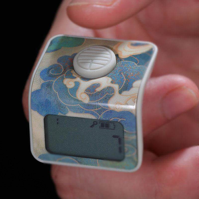 New electronic smart hand press small thousand meter + charging thought counter non-Bluetooth luminous ring point counter