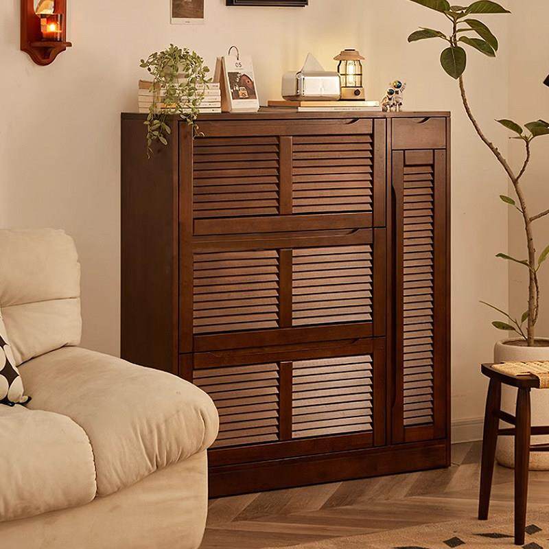 实木翻斗鞋柜玄关柜家用大容量简约门口进门收纳玄关门厅柜储物柜,淘宝优惠券,粉丝福利购,淘宝优惠卷