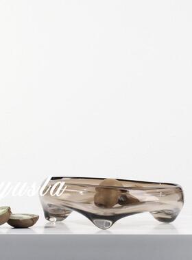 简约现代客厅茶几水果盘客厅吧台柜样板间别墅干果盆摆件软装饰品