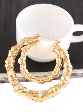 Ladies of Europe and America exaggerated hip-hop earrings潮