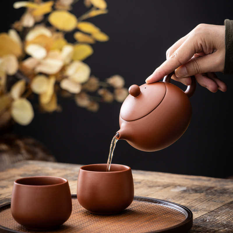 Original ore purple sand pot capacity handmade teapot Zhu single bubble tea red purple sand Xishi Kungfu clay teapot size