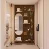 Solid wood hole board custom entry entrance wall rack hanging board accessories partition wall hanging clothes rack storage layer