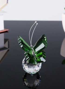 水晶蝴蝶水晶工艺品桌面装饰摆件可跨境热销产品精致创意礼物礼品