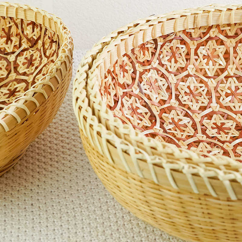 手工竹编竹篮果盘糕点茶点东南亚收纳篮沥水篮簸箕田园风果篮筛子,淘宝优惠券,粉丝福利购,淘宝优惠卷