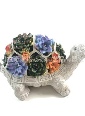 多肉乌龟摆件户外太阳能花园草坪庭院工艺品雕像装饰乌龟园林摆件