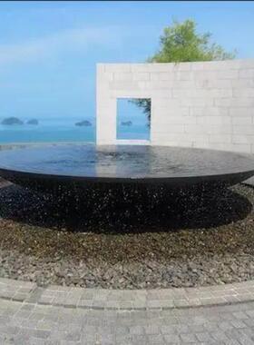 石雕喷泉日本庭院流水石碗泉水碗干景观园林室外景观石鱼塘