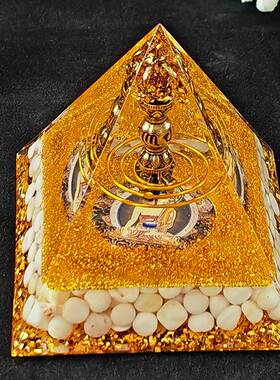 跨境新品亚马逊爆款金刚杵降魔杖金字塔舍利塔水晶滴胶树脂摆件供